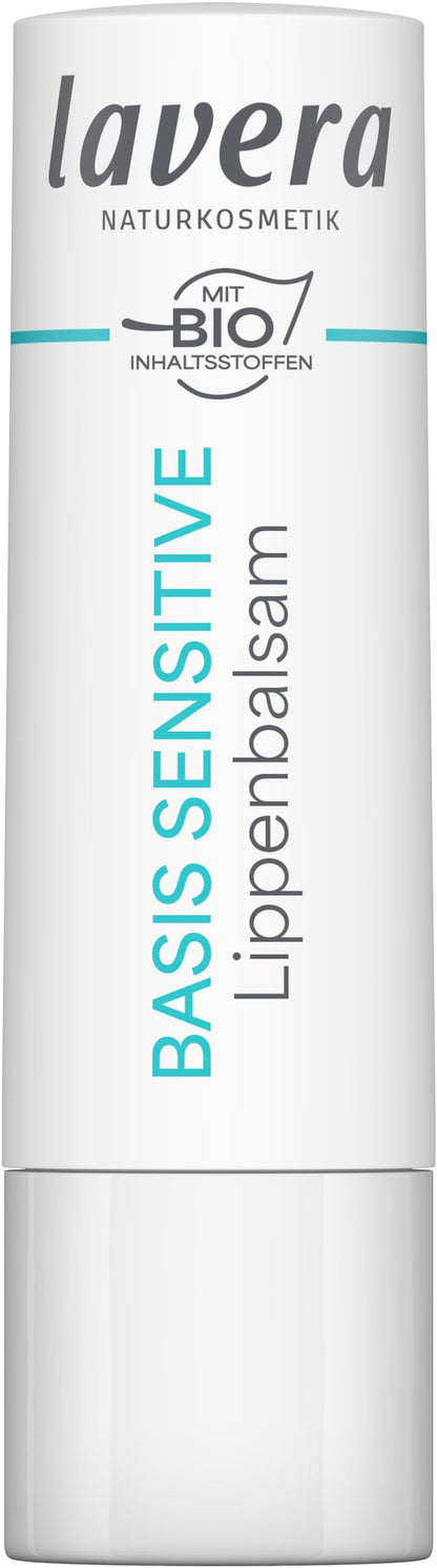 lavera basis sensitive Lippenbalsam - für sensible Lippen - spendet Feuchtigkeit & beruhigt - pflegt geschmeidig - Naturkosmetik - 1 Stück