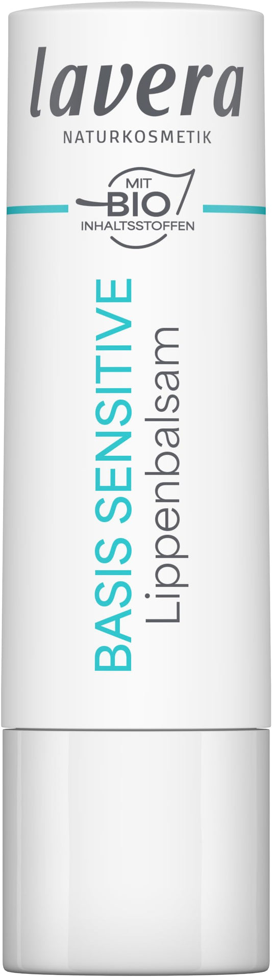 lavera basis sensitive Lippenbalsam - für sensible Lippen - spendet Feuchtigkeit & beruhigt - pflegt geschmeidig - Naturkosmetik - 1 Stück